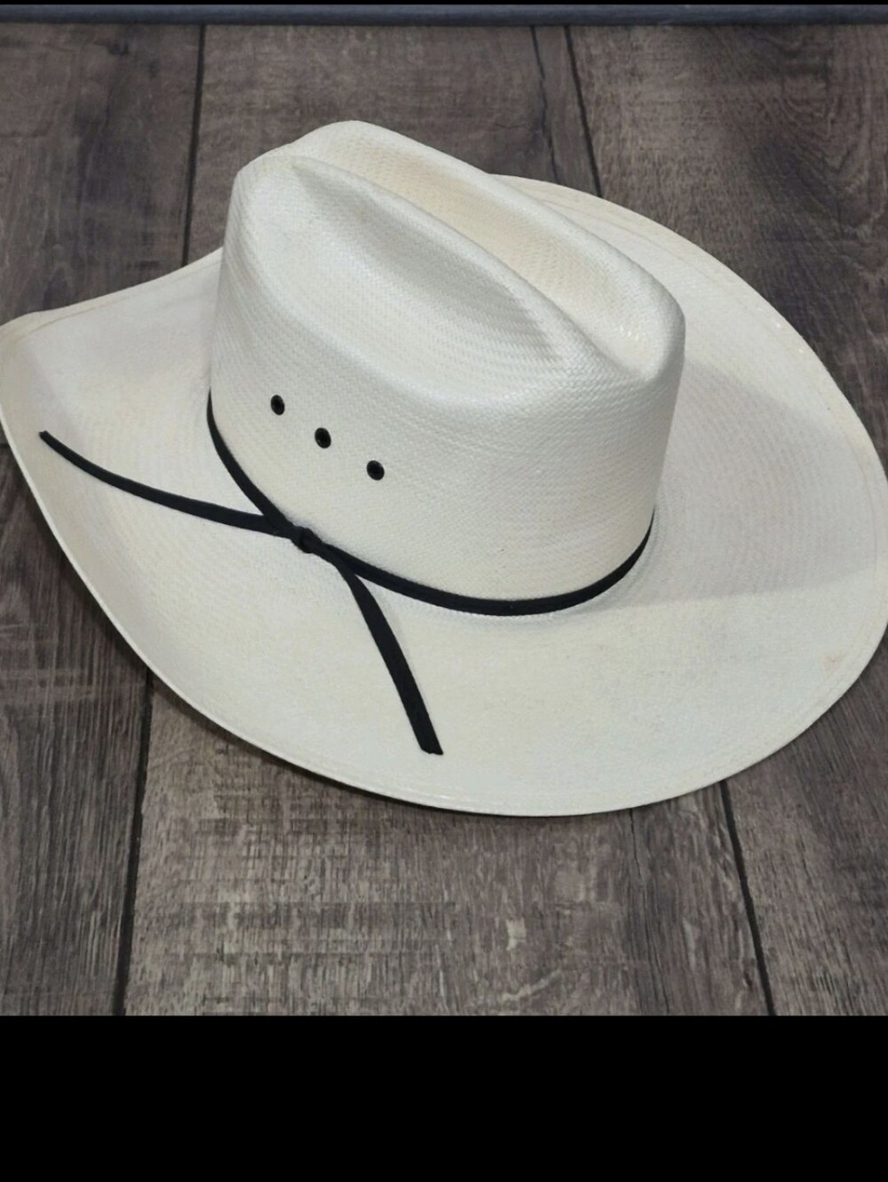Vintage STETSON 8X Shantung Straw Cowboy Hat Size 6-3/4.